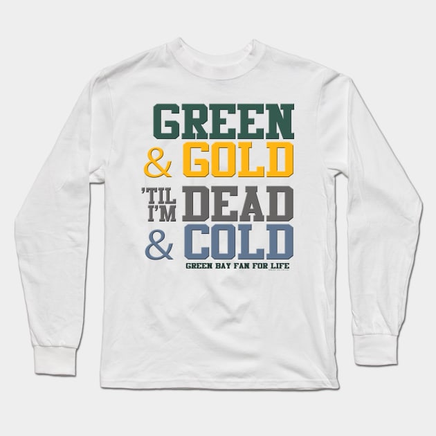 Green & Gold Long Sleeve T-Shirt by wifecta